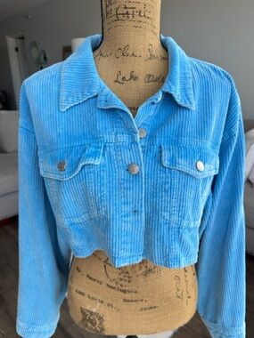 BDG Sky Blue Cropped Corduroy Jacket